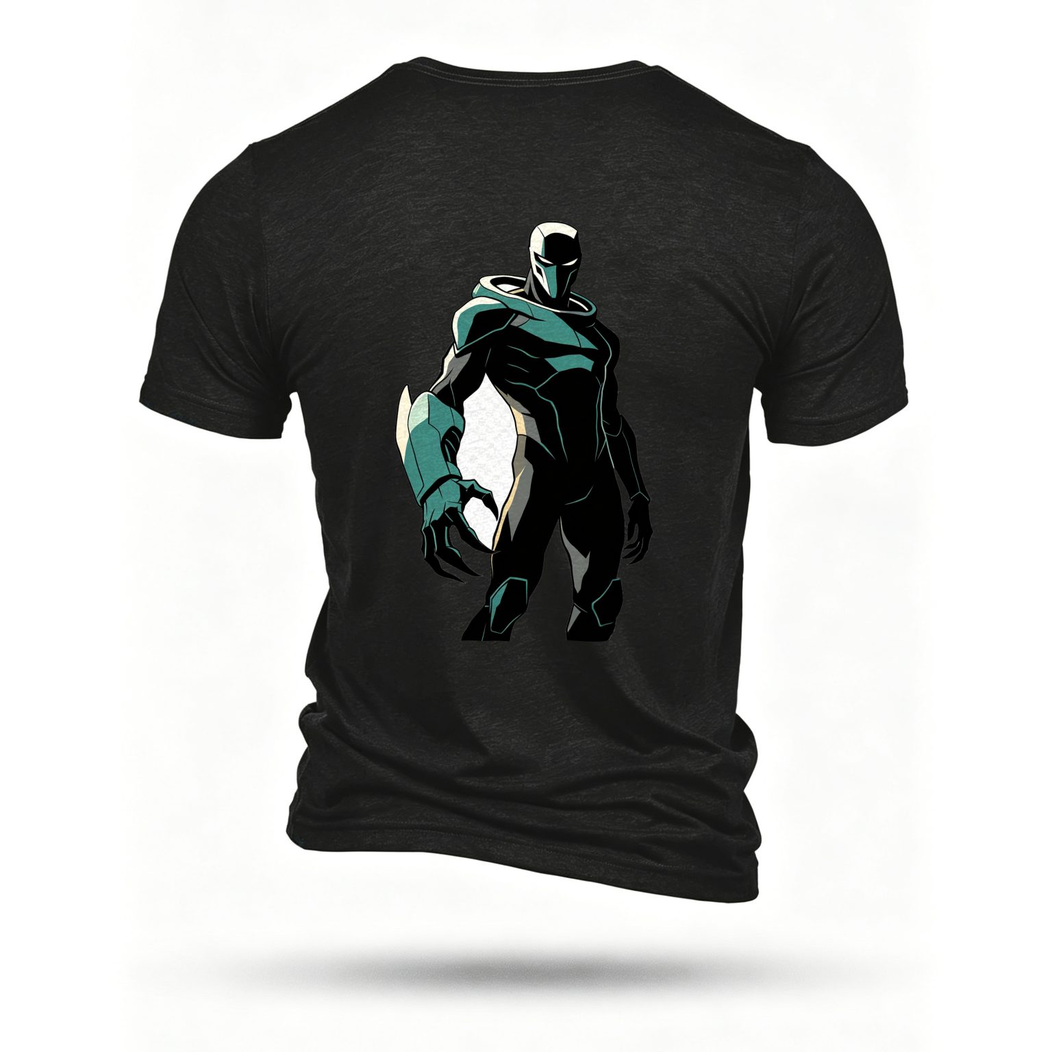 Black T-shirt, back print