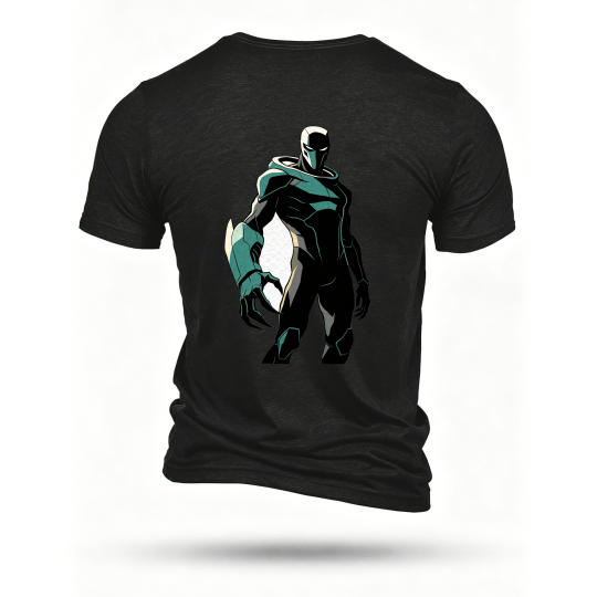 Black T-shirt, back print