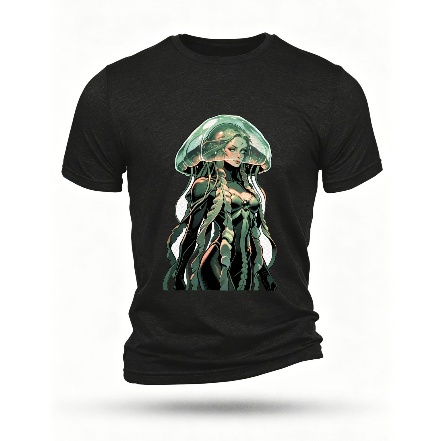 Black T-shirt, front print