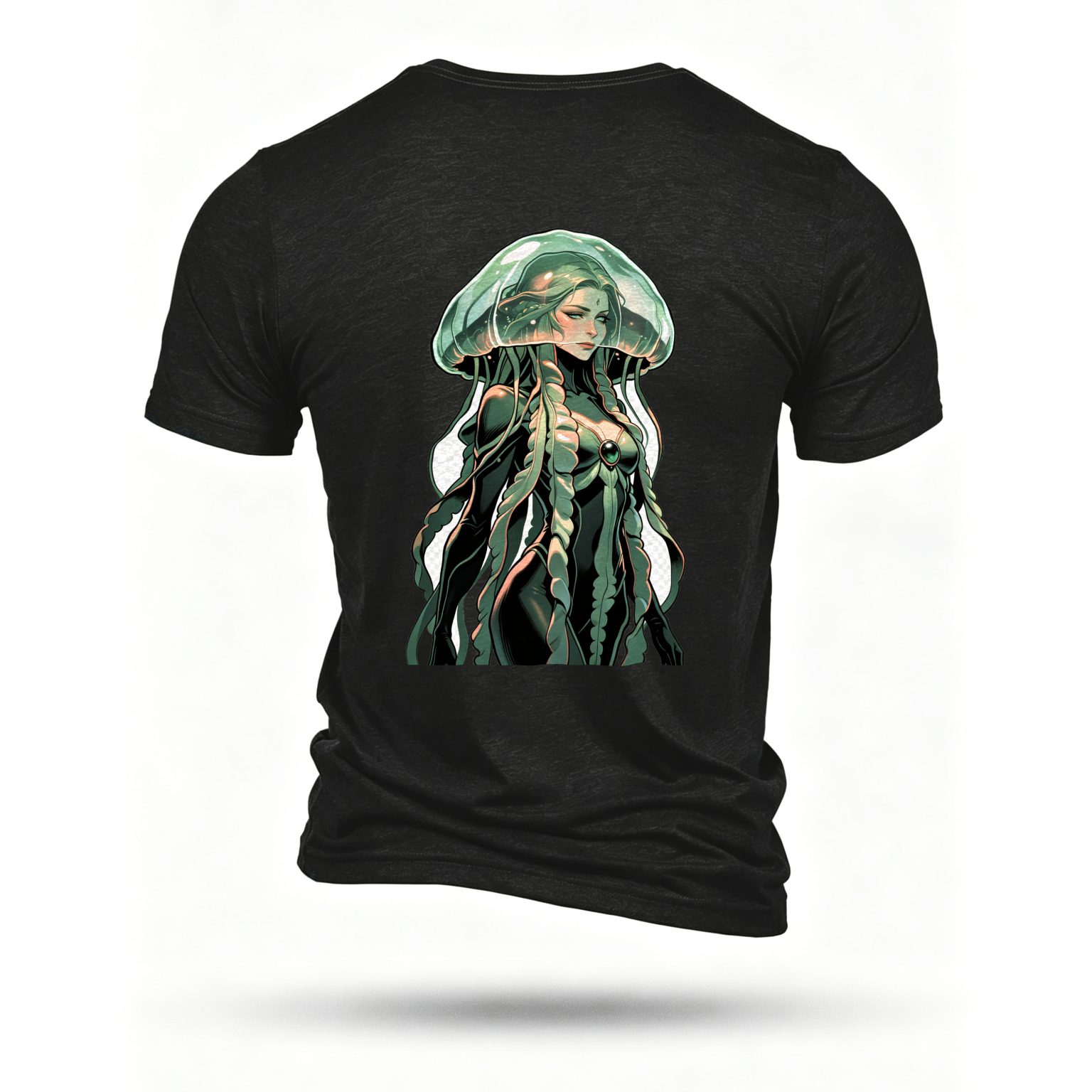 Black T-shirt, back print