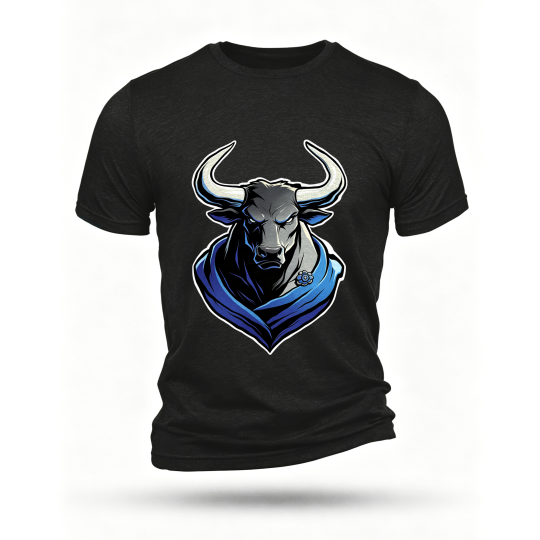 Black T-shirt, front print