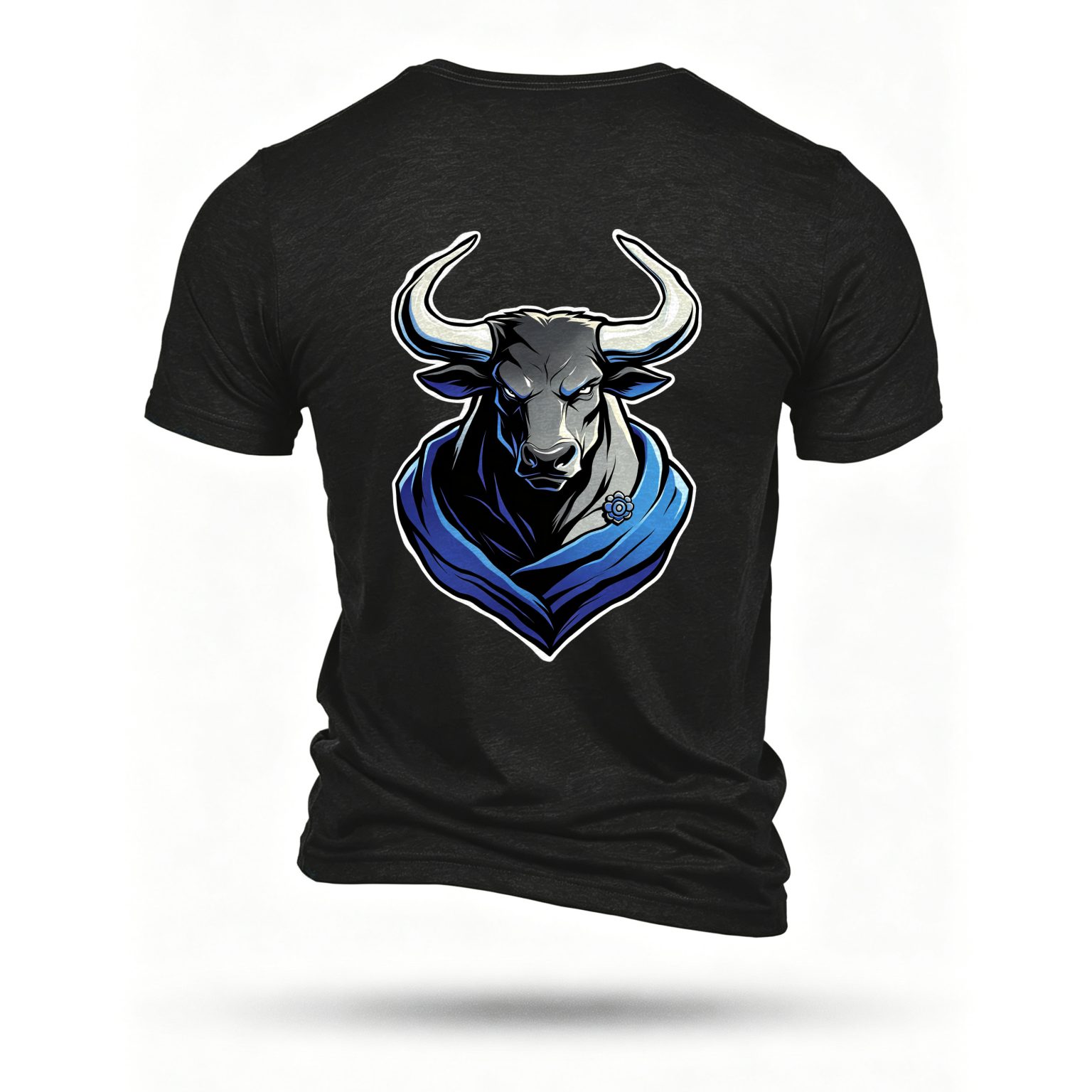 Black T-shirt, back print