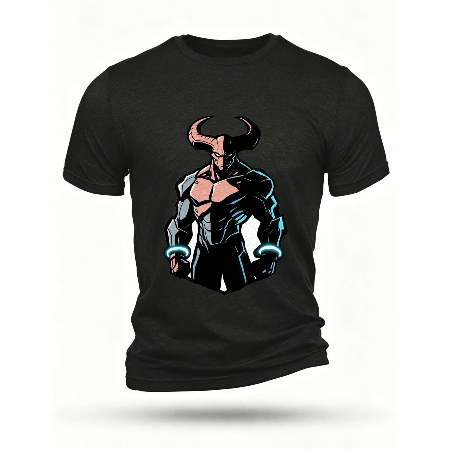 Black T-shirt, front print