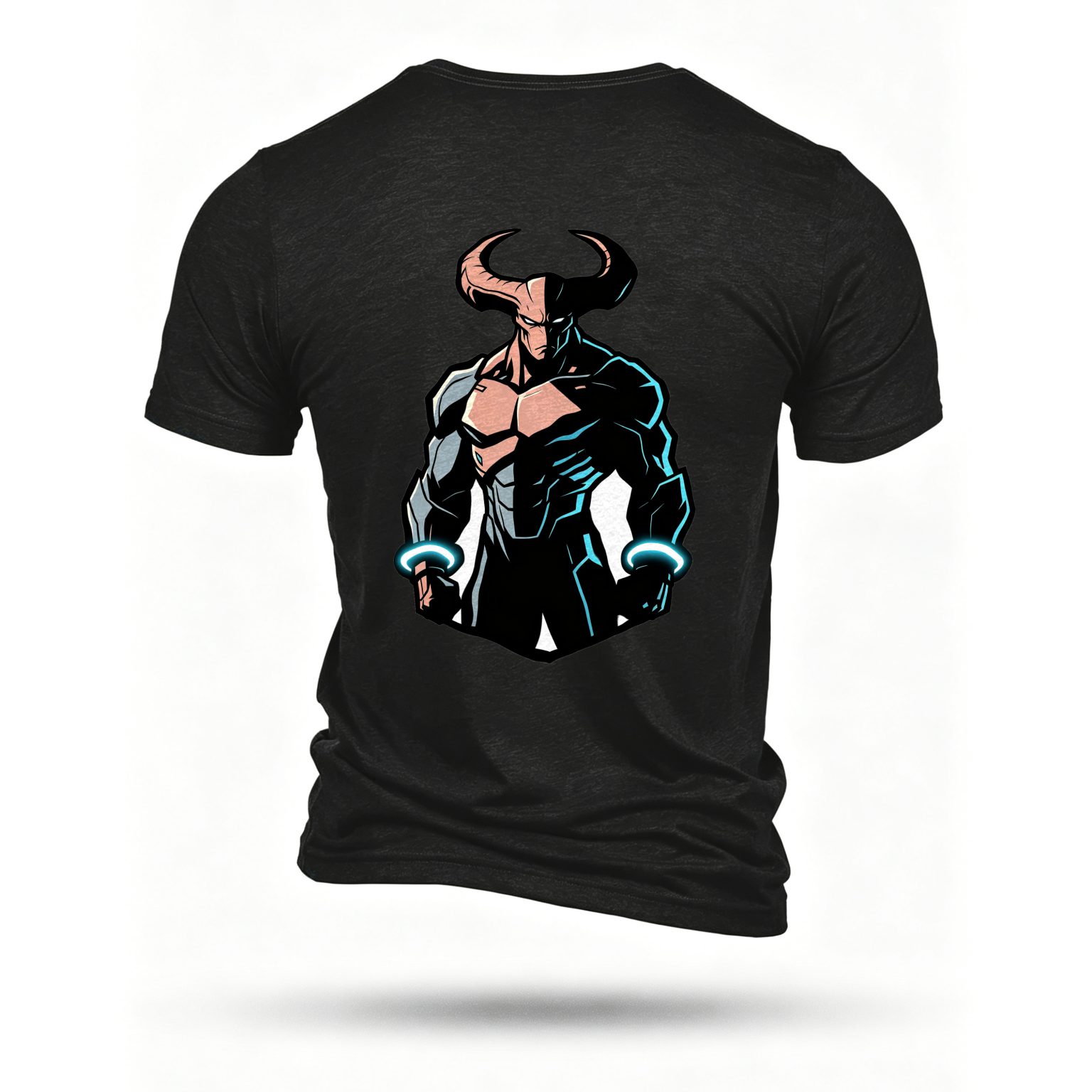 Black T-shirt, back print