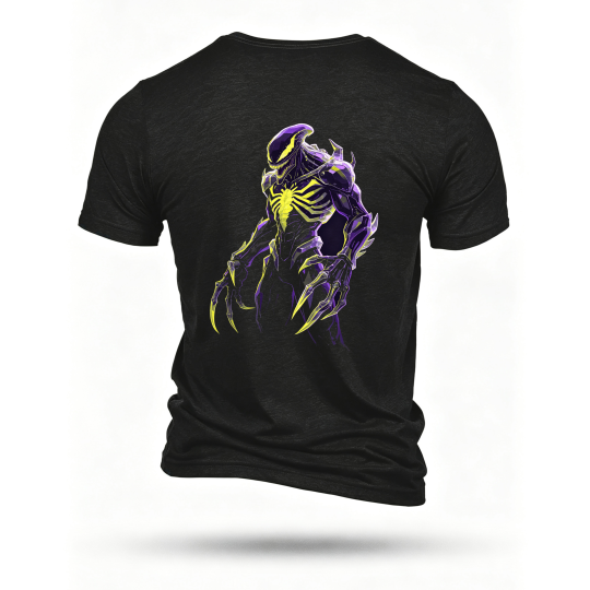 Black T-shirt, back print