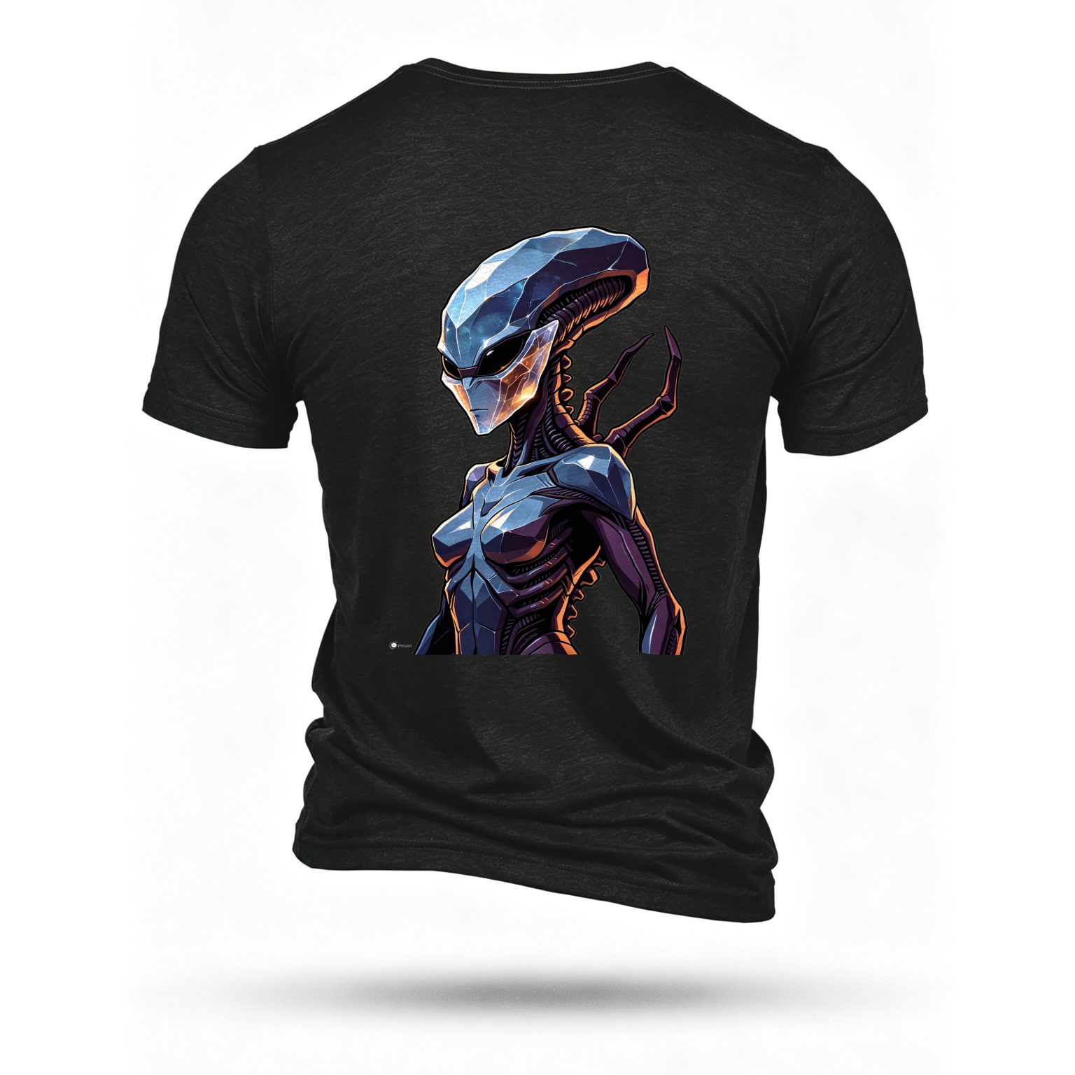 Black T-shirt, back print