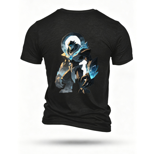Black T-shirt, back print