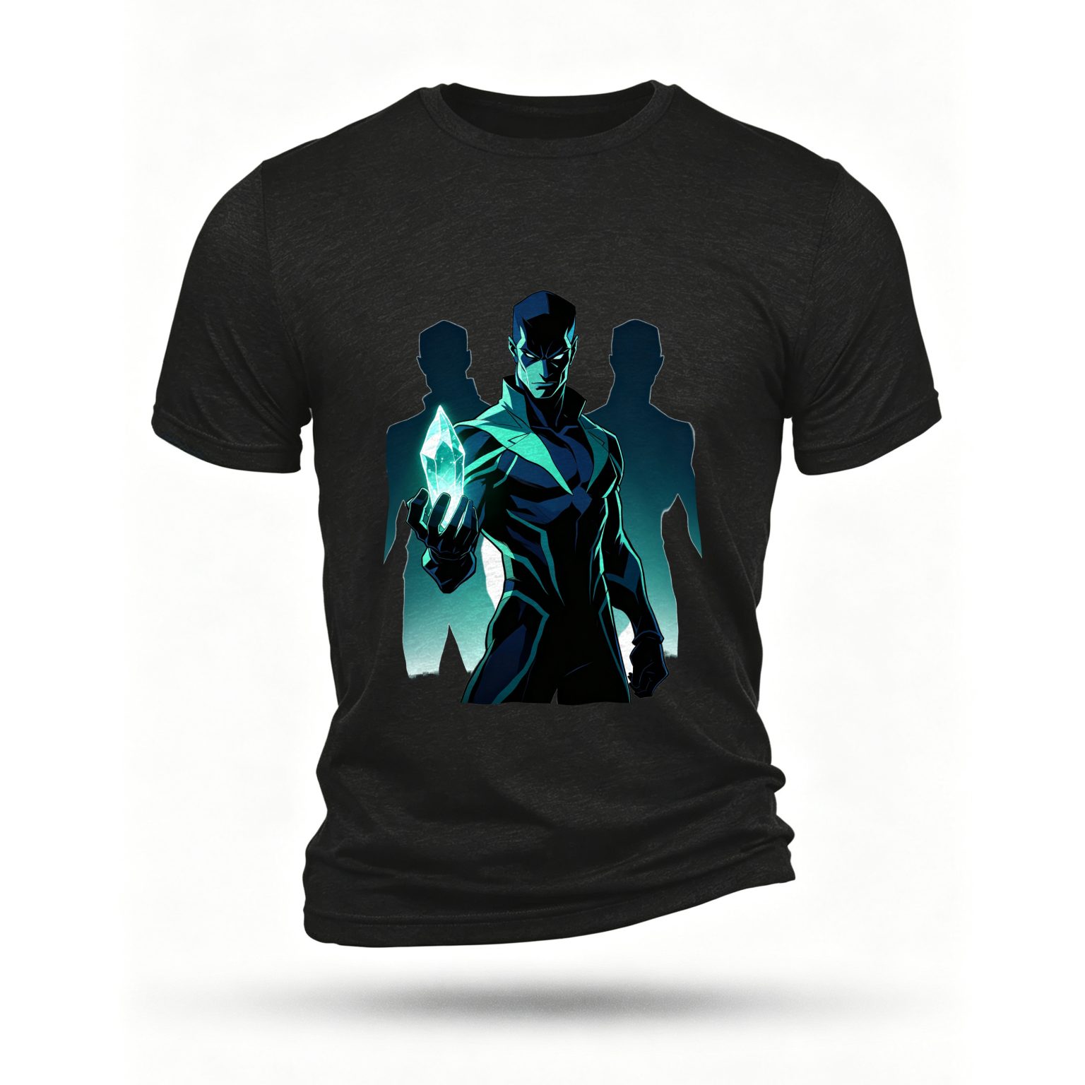 Black T-shirt, front print