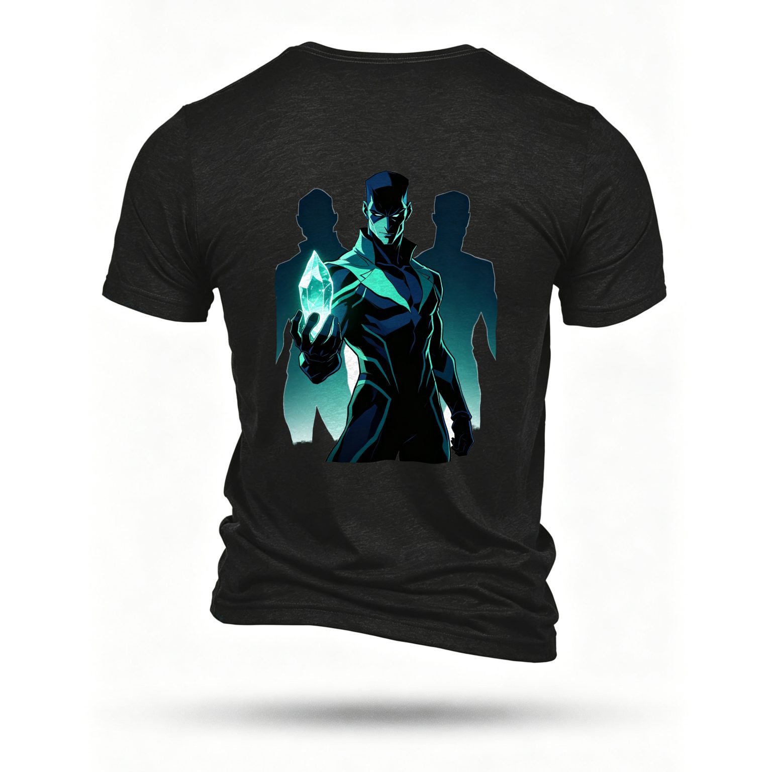 Black T-shirt, back print