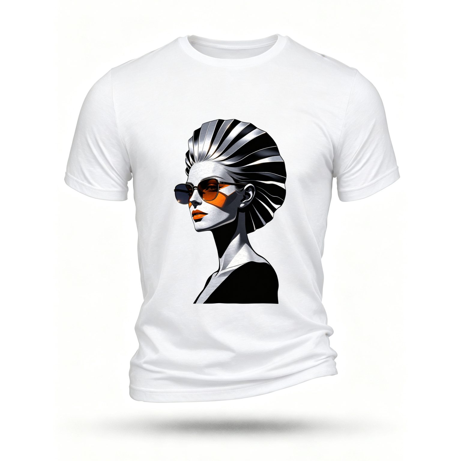 White T-shirt, front print