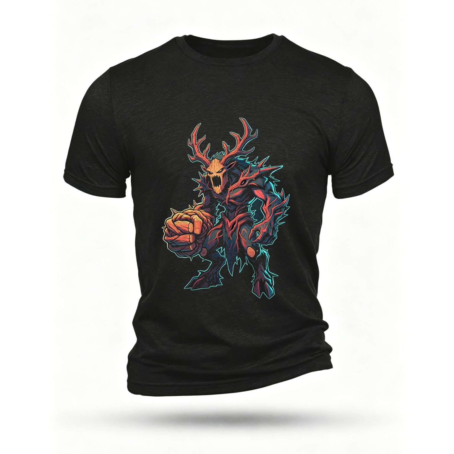 Black T-shirt, front print