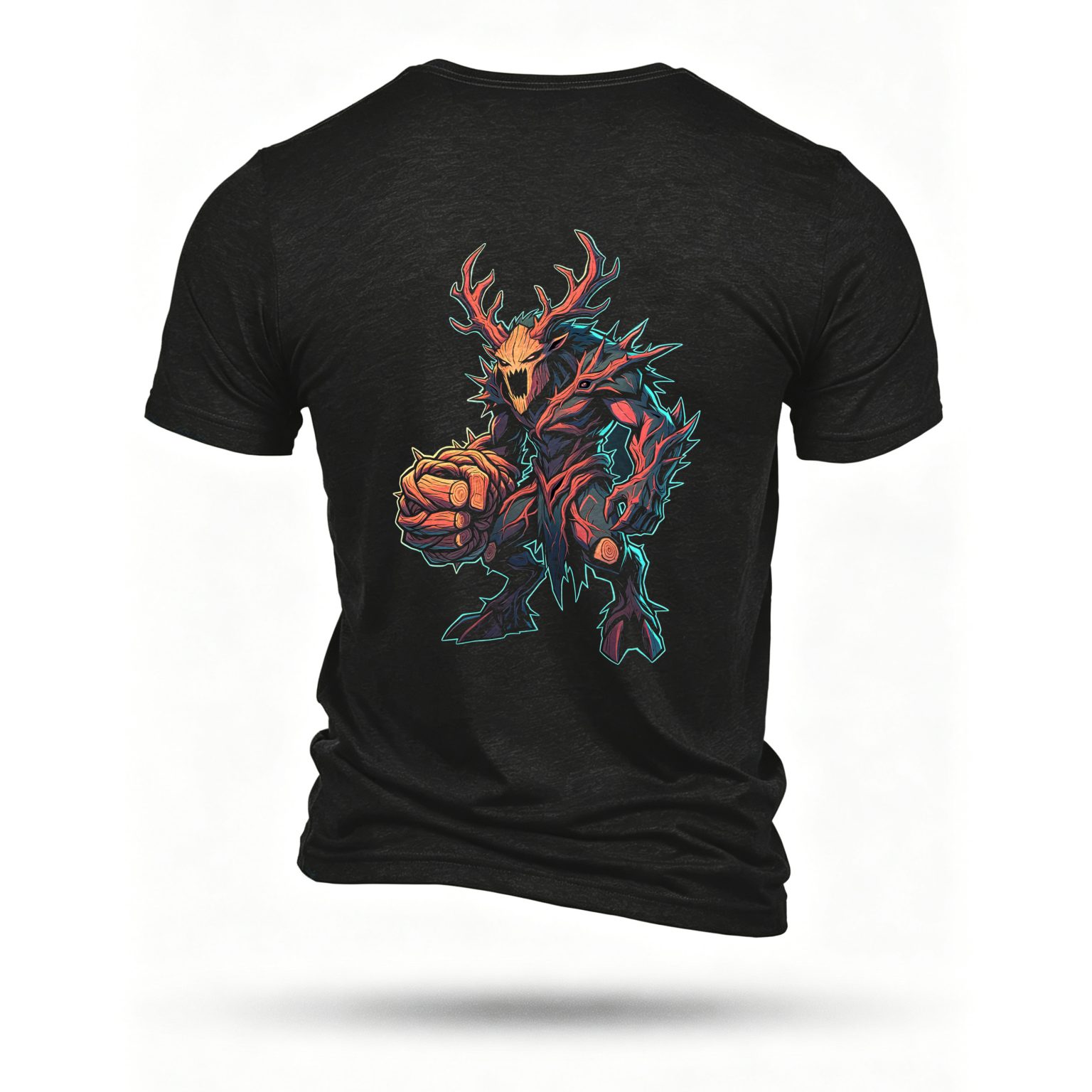 Black T-shirt, back print