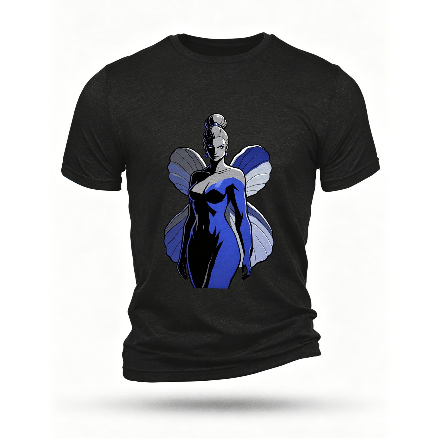 Black T-shirt, front print