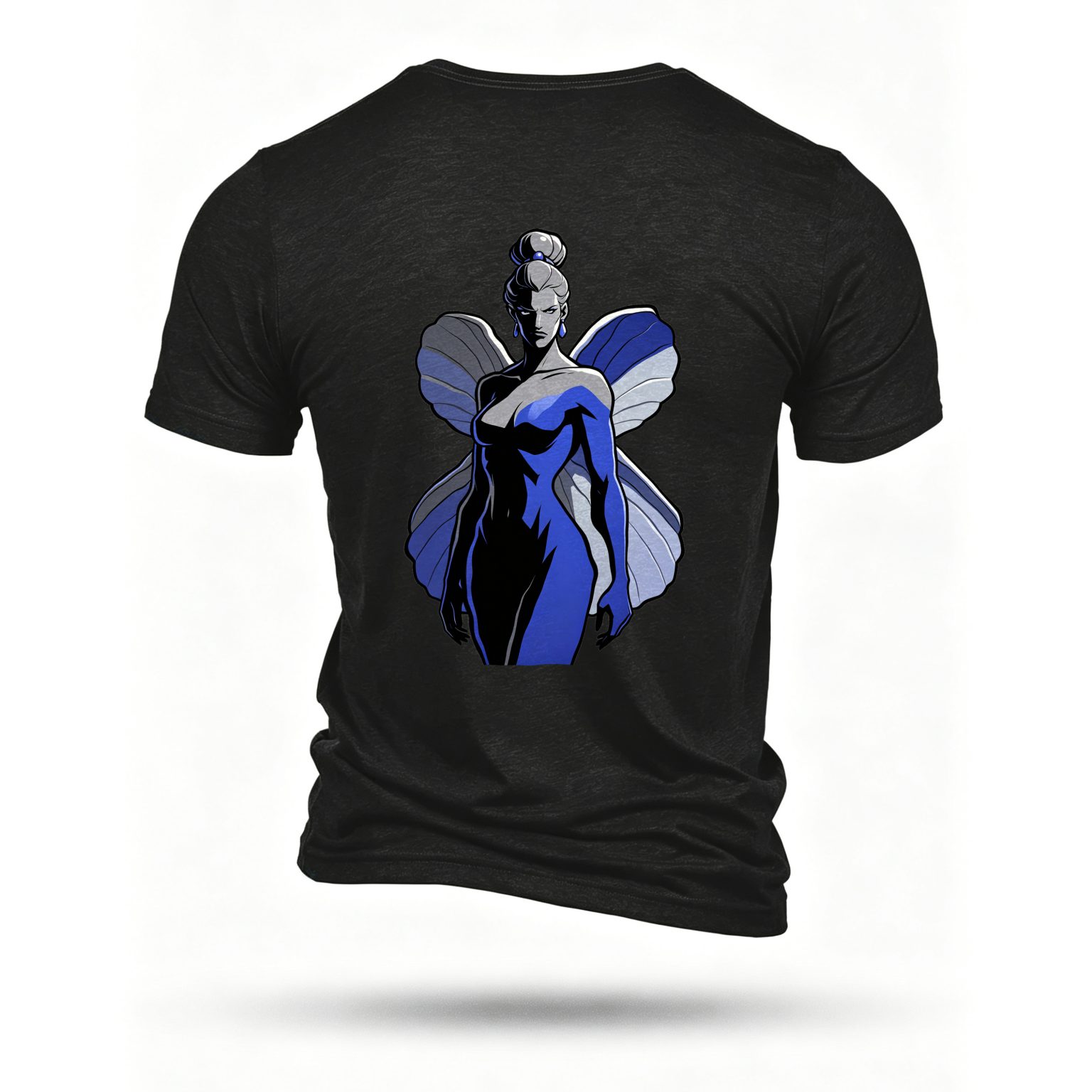 Black T-shirt, back print