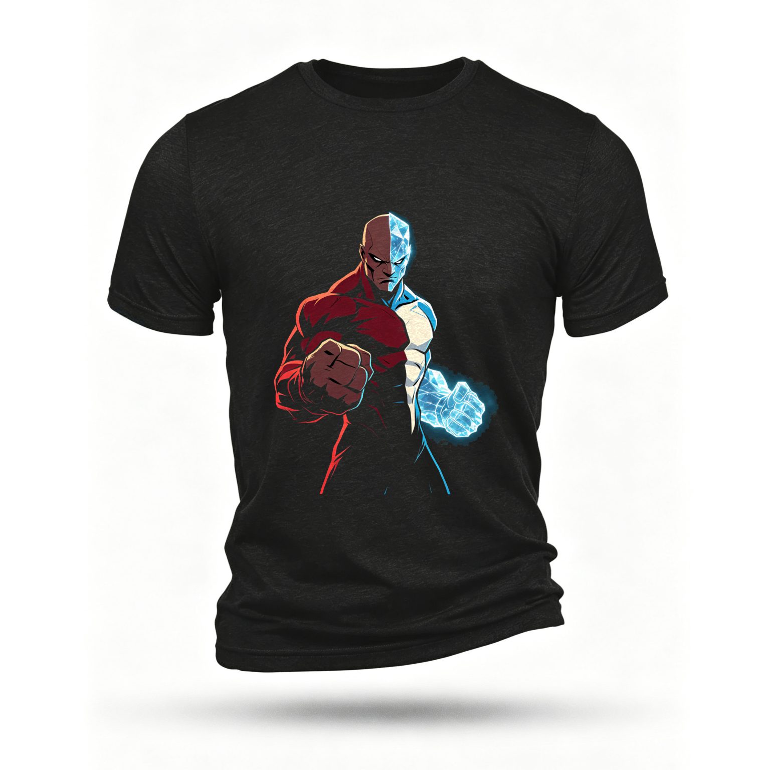 Black T-shirt, front print