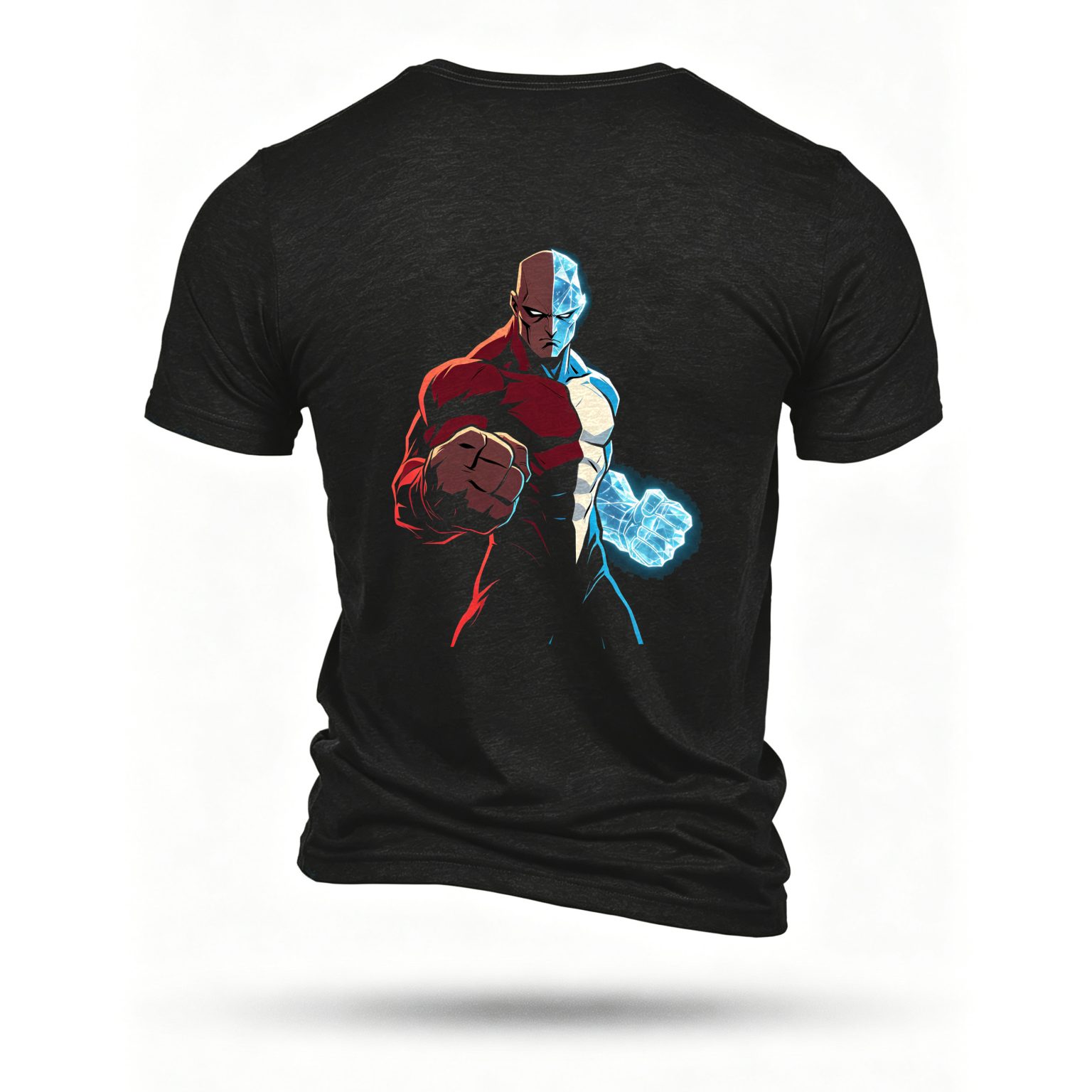 Black T-shirt, back print