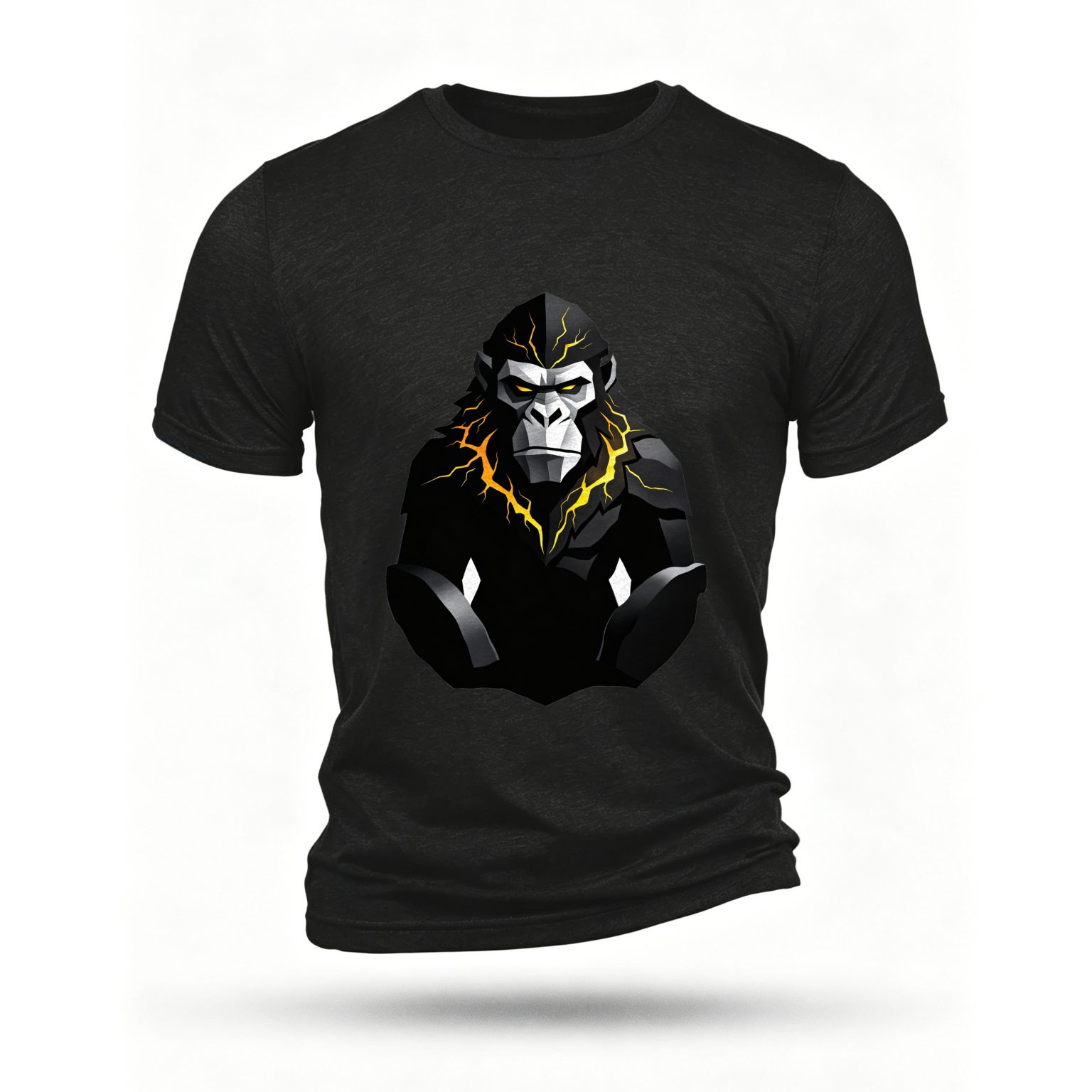 Black T-shirt, front print