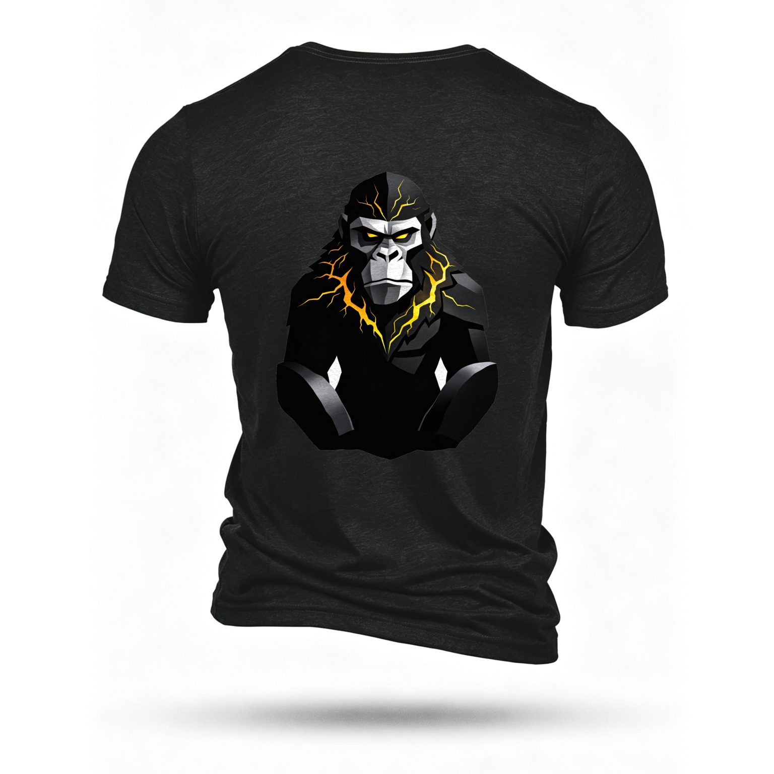 Black T-shirt, back print