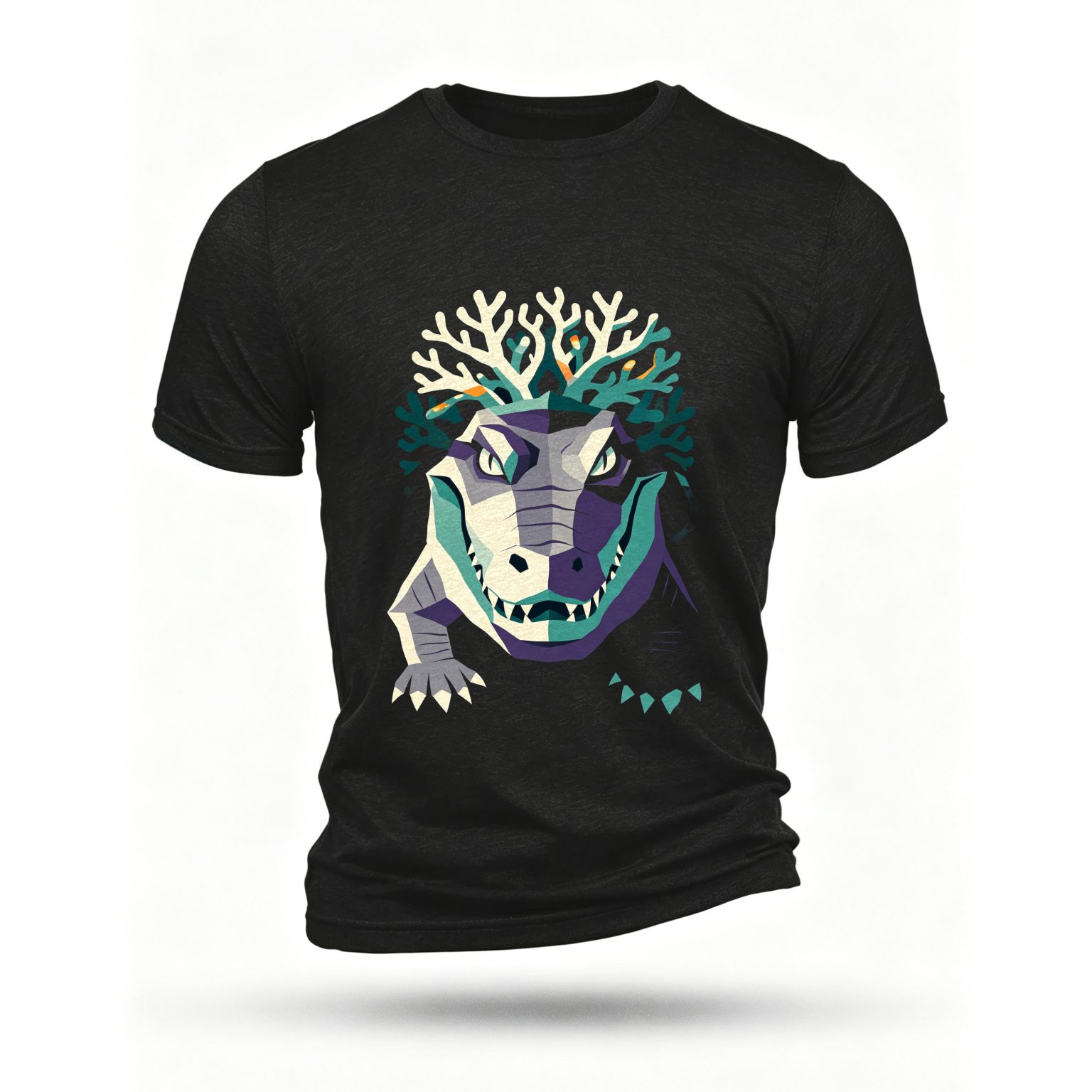 Black T-shirt, front print