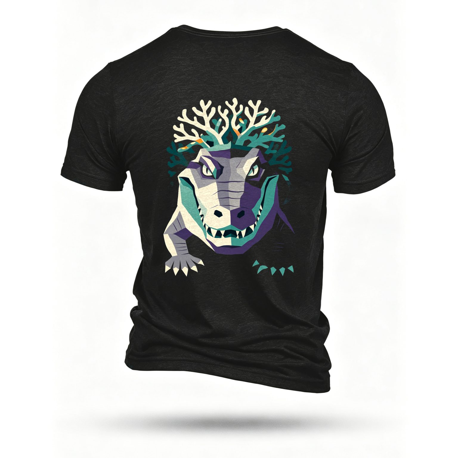 Black T-shirt, back print