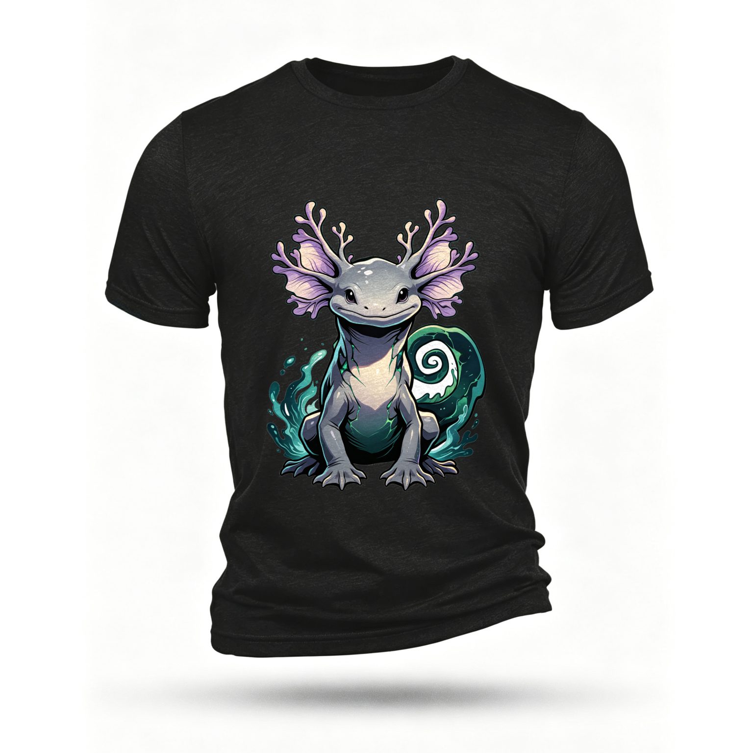 Black T-shirt, front print