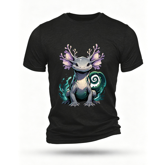 Black T-shirt, front print