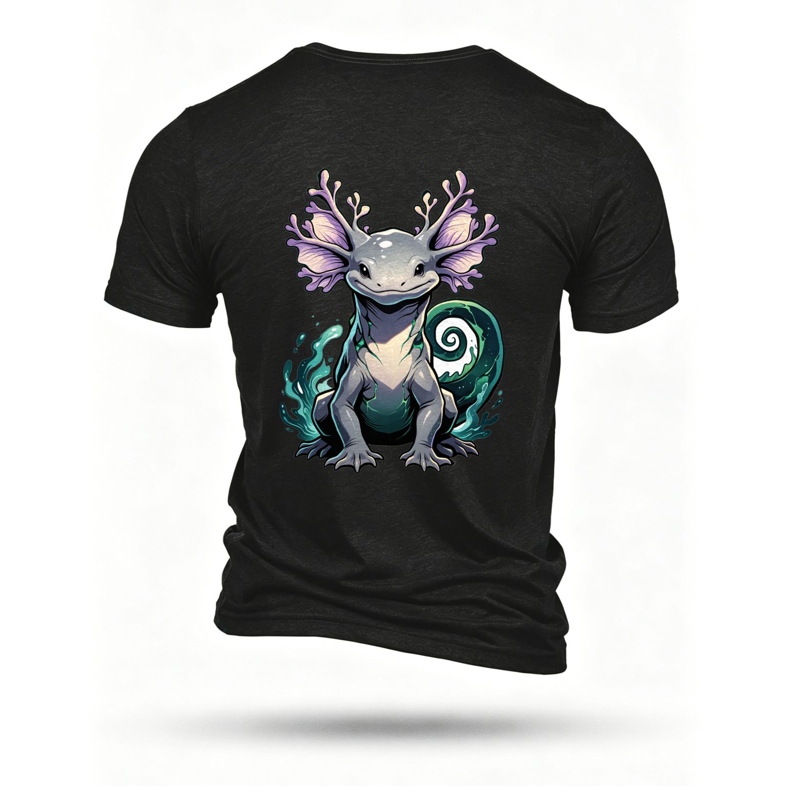 Black T-shirt, back print