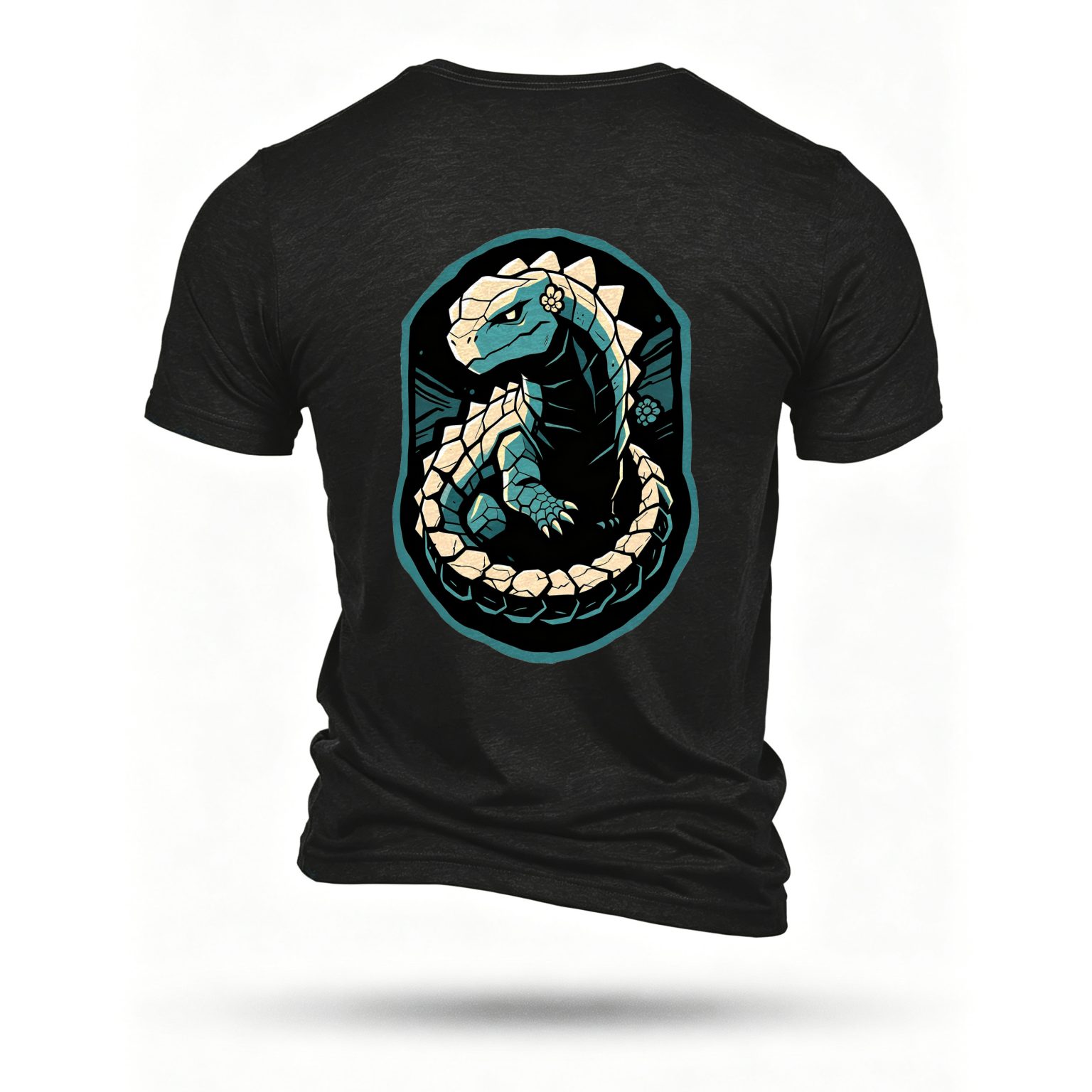 Black T-shirt, back print