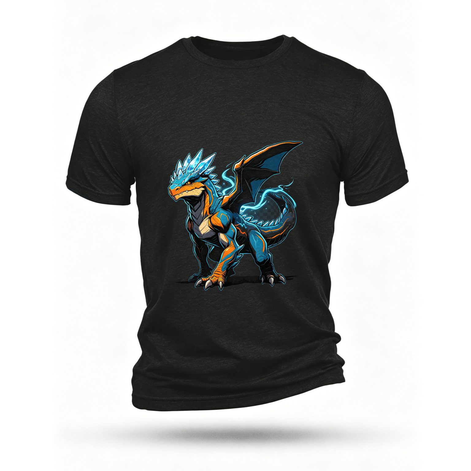 Black T-shirt, front print