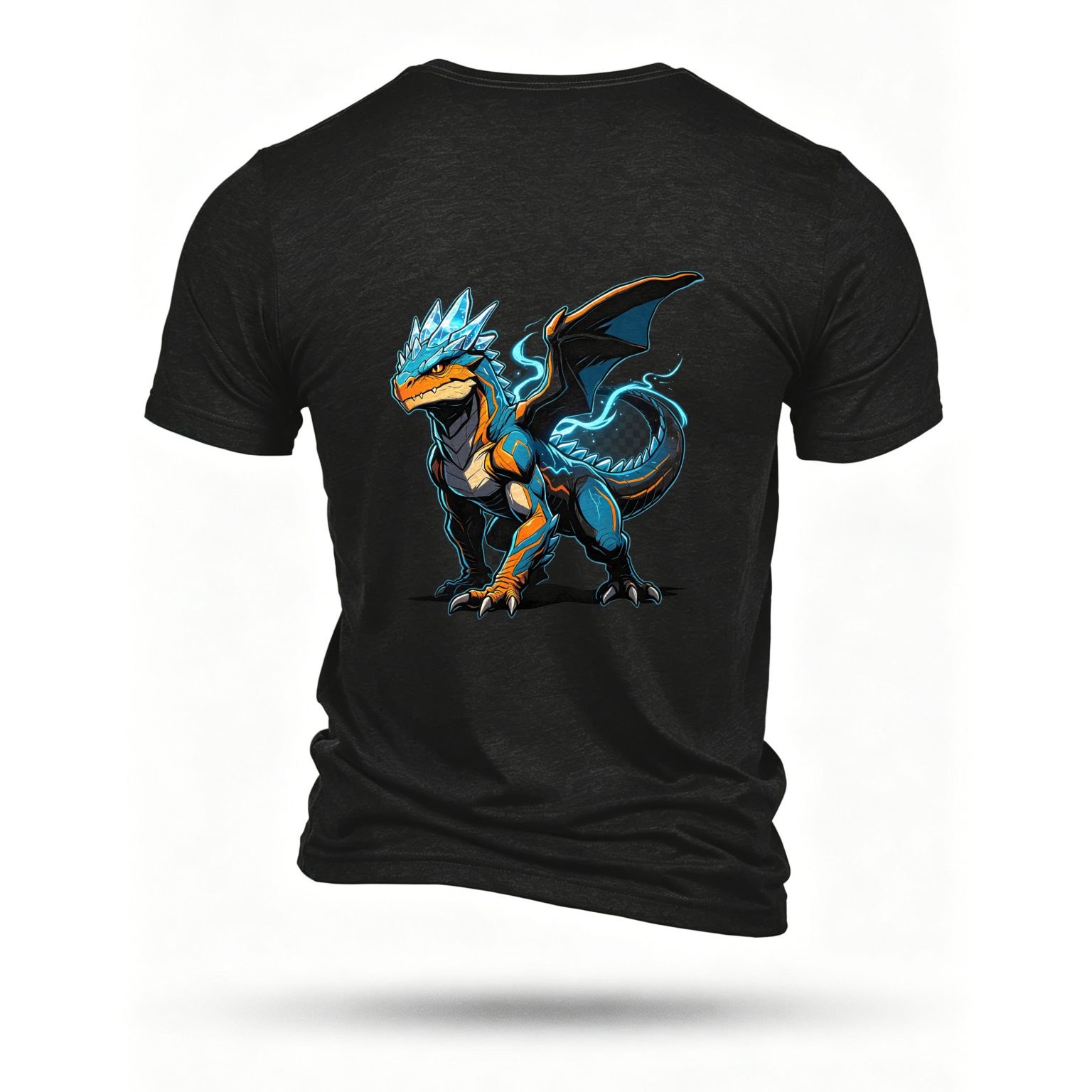 Black T-shirt, back print