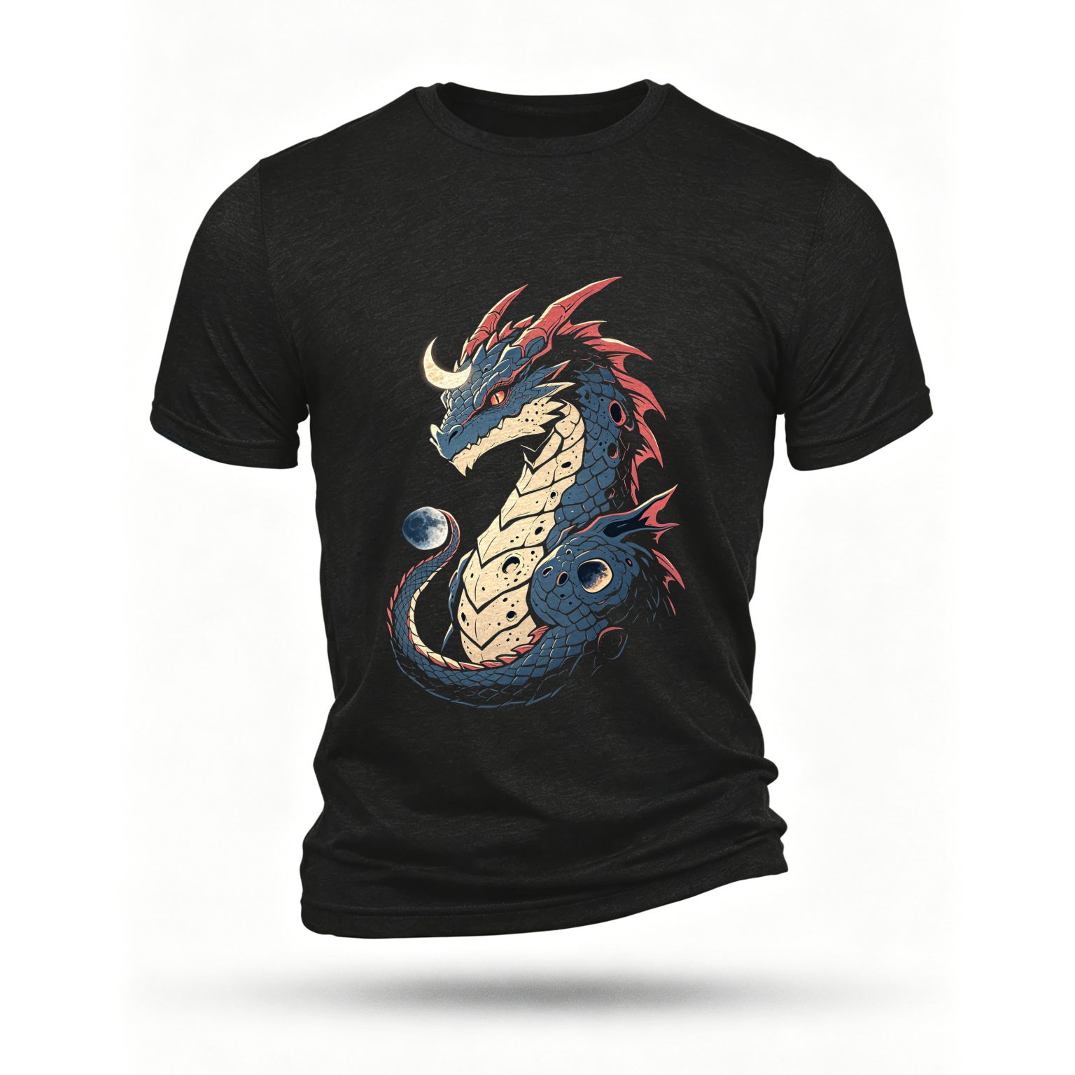 Black T-shirt, front print