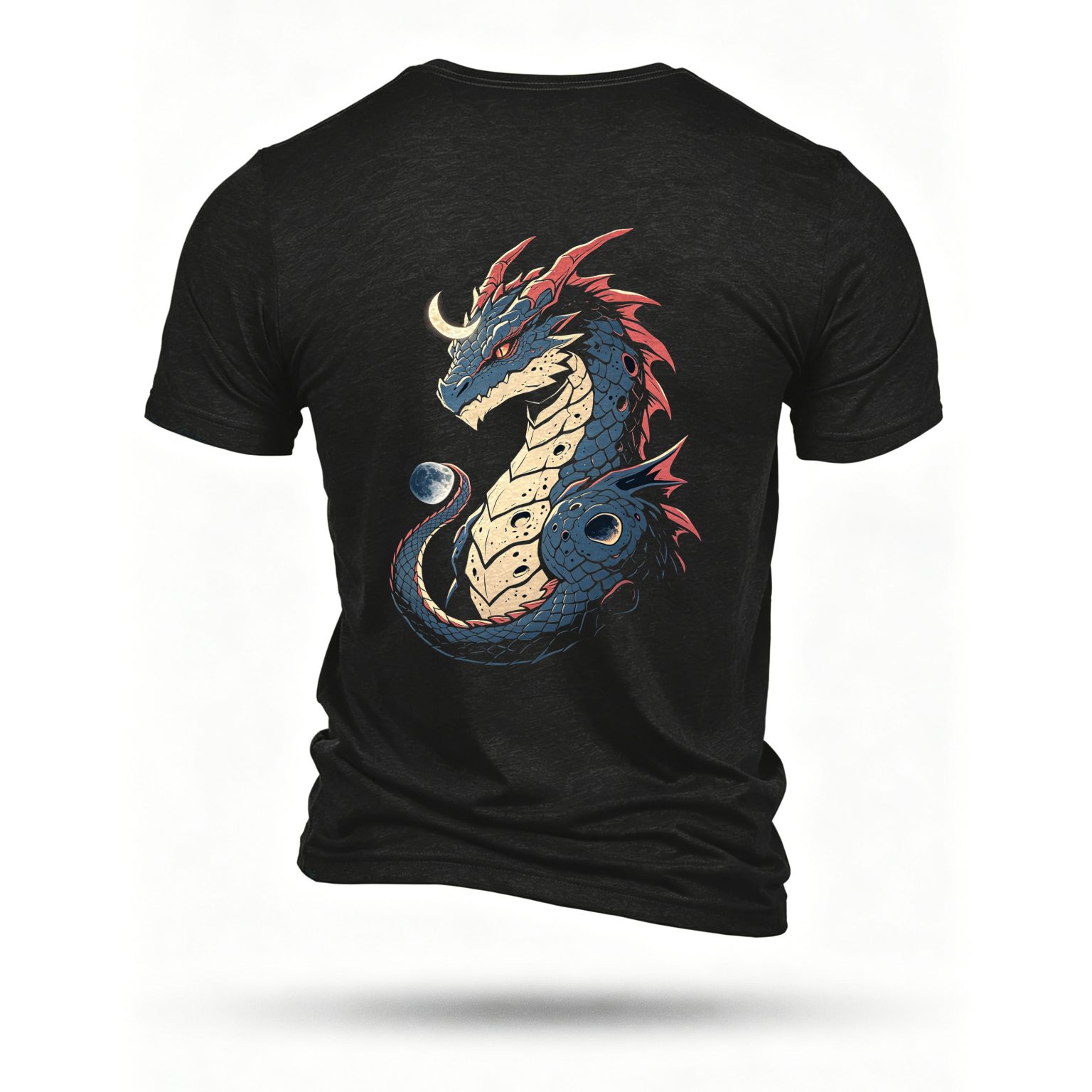 Black T-shirt, back print