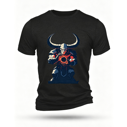 Black T-shirt, front print
