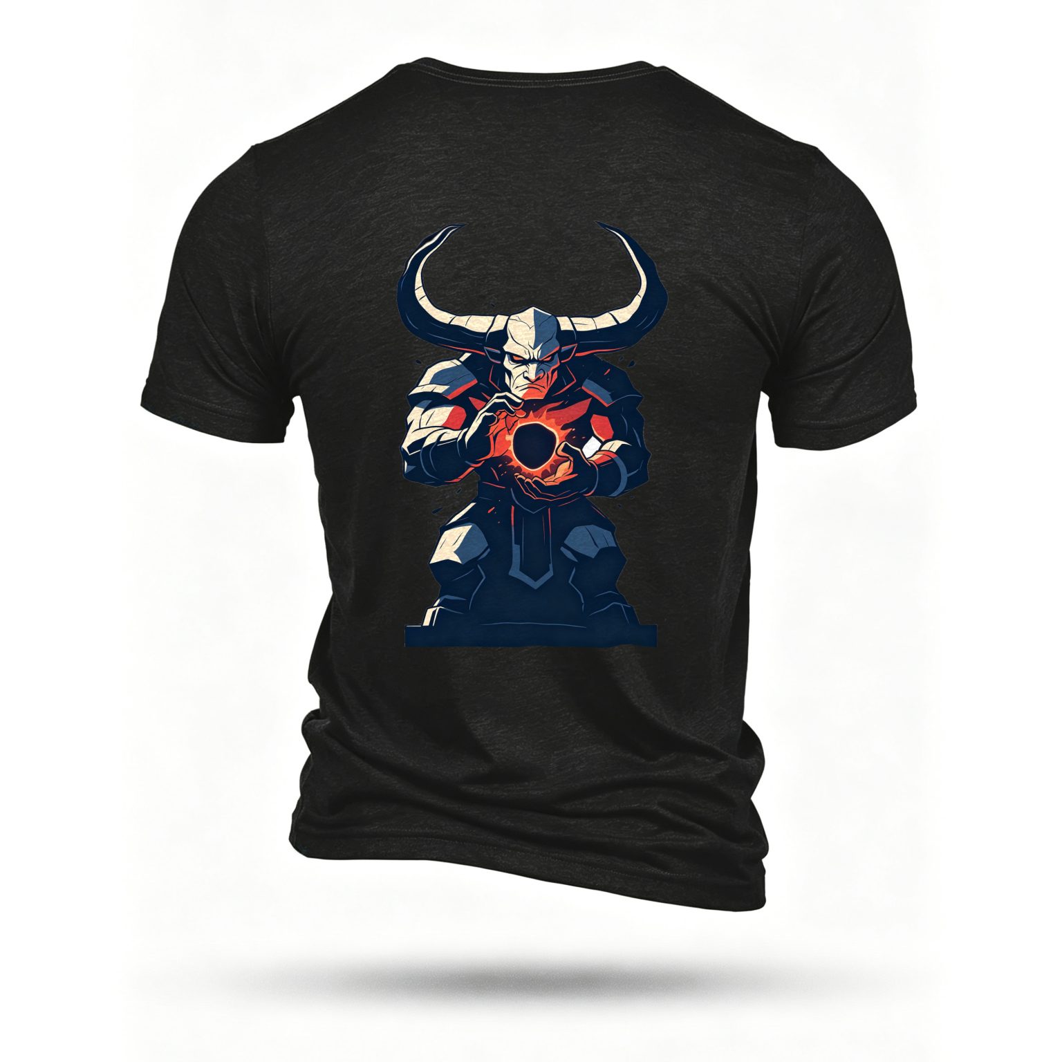 Black T-shirt, back print
