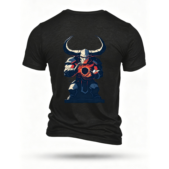 Black T-shirt, back print