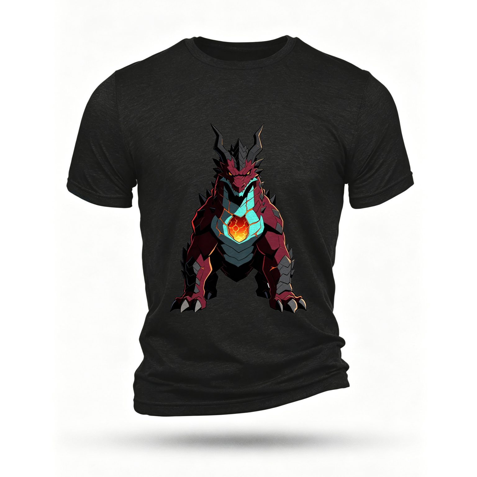 Black T-shirt, front print