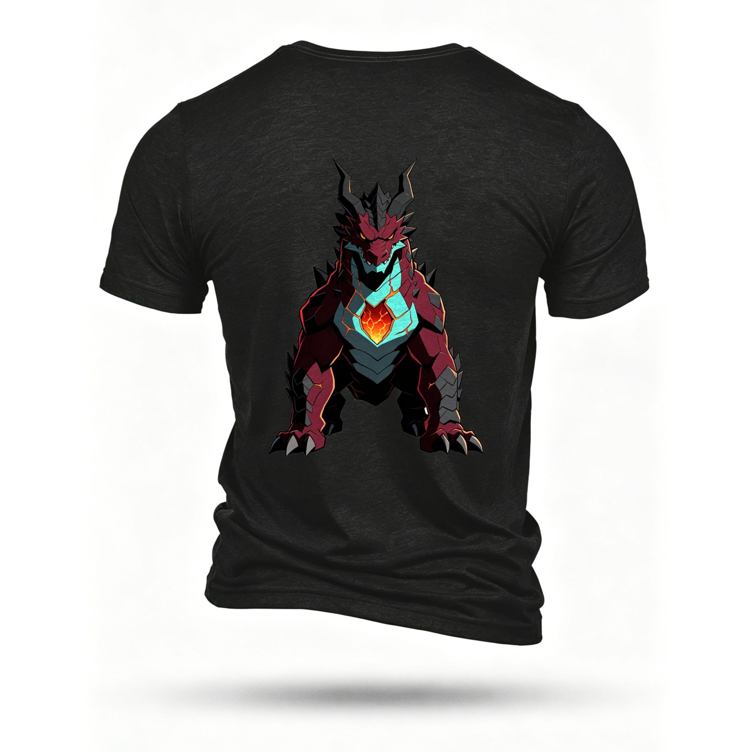 Black T-shirt, back print