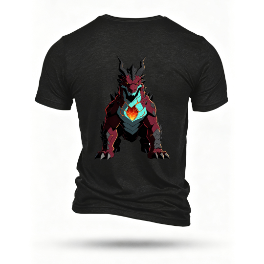 Black T-shirt, back print