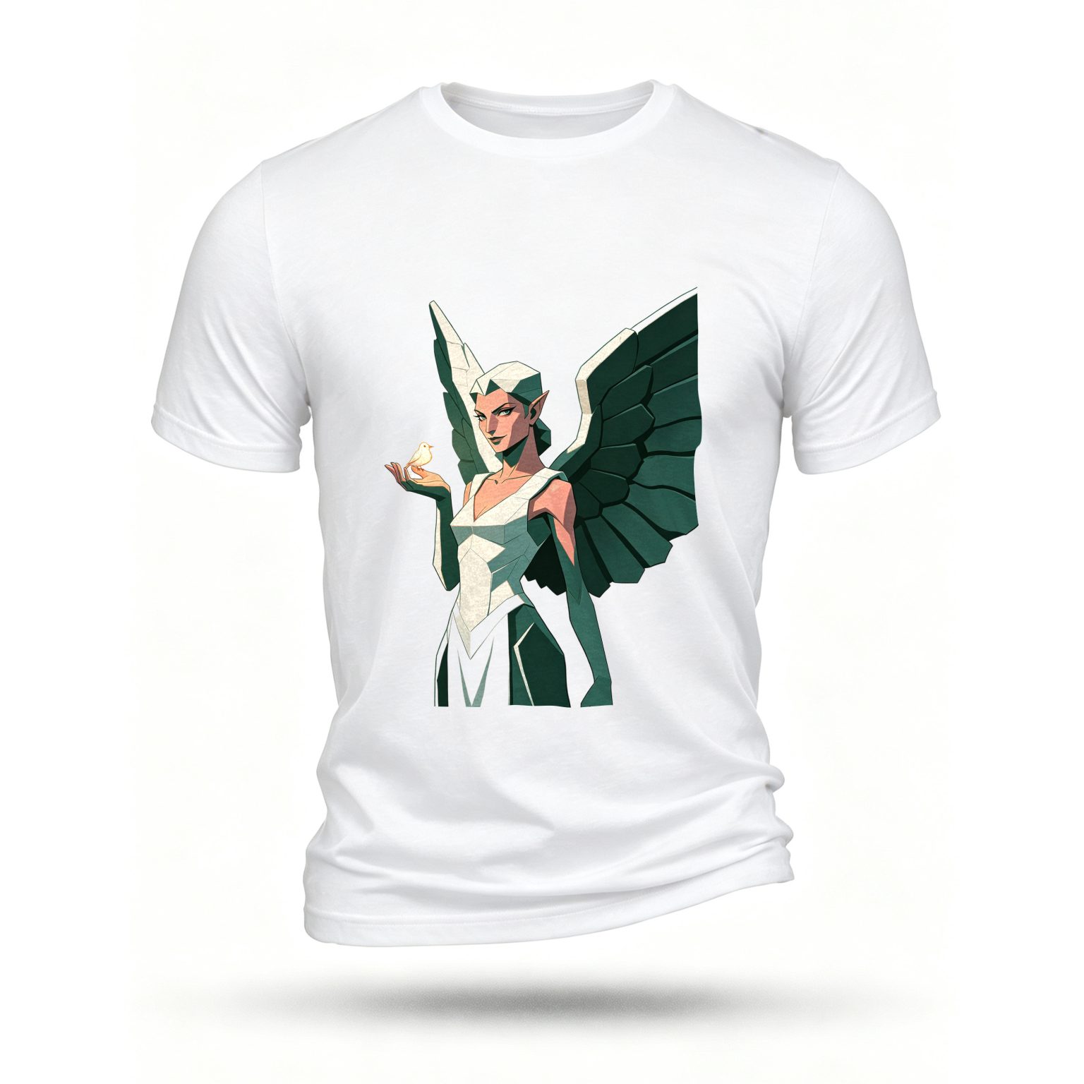 White T-shirt, front print