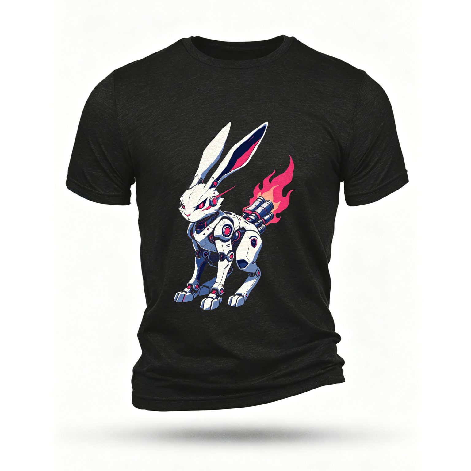 Black T-shirt, front print