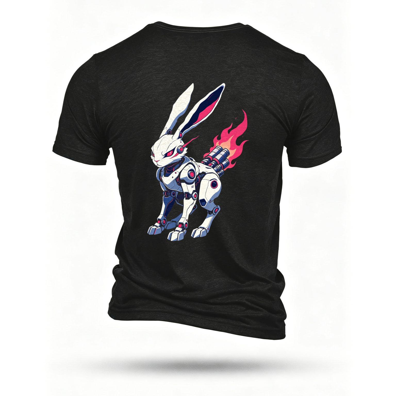 Black T-shirt, back print