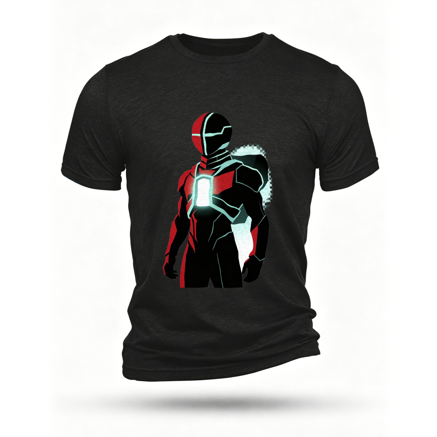 Black T-shirt, front print