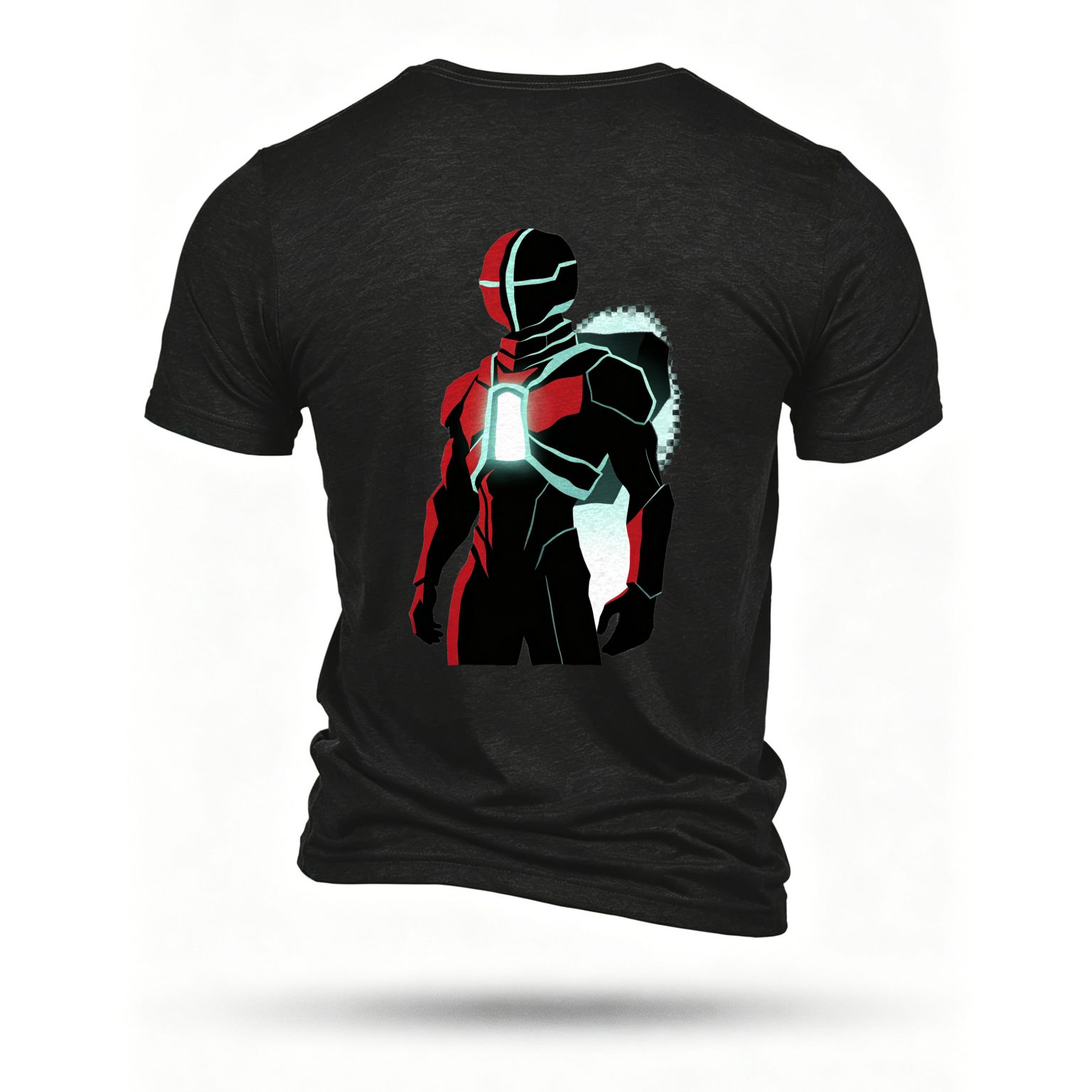 Black T-shirt, back print