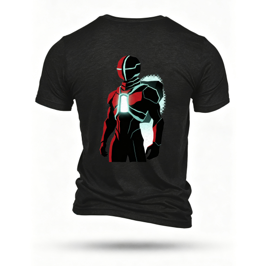 Black T-shirt, back print