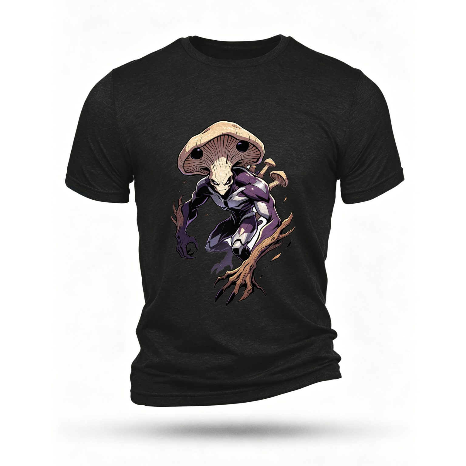 Black T-shirt, front print