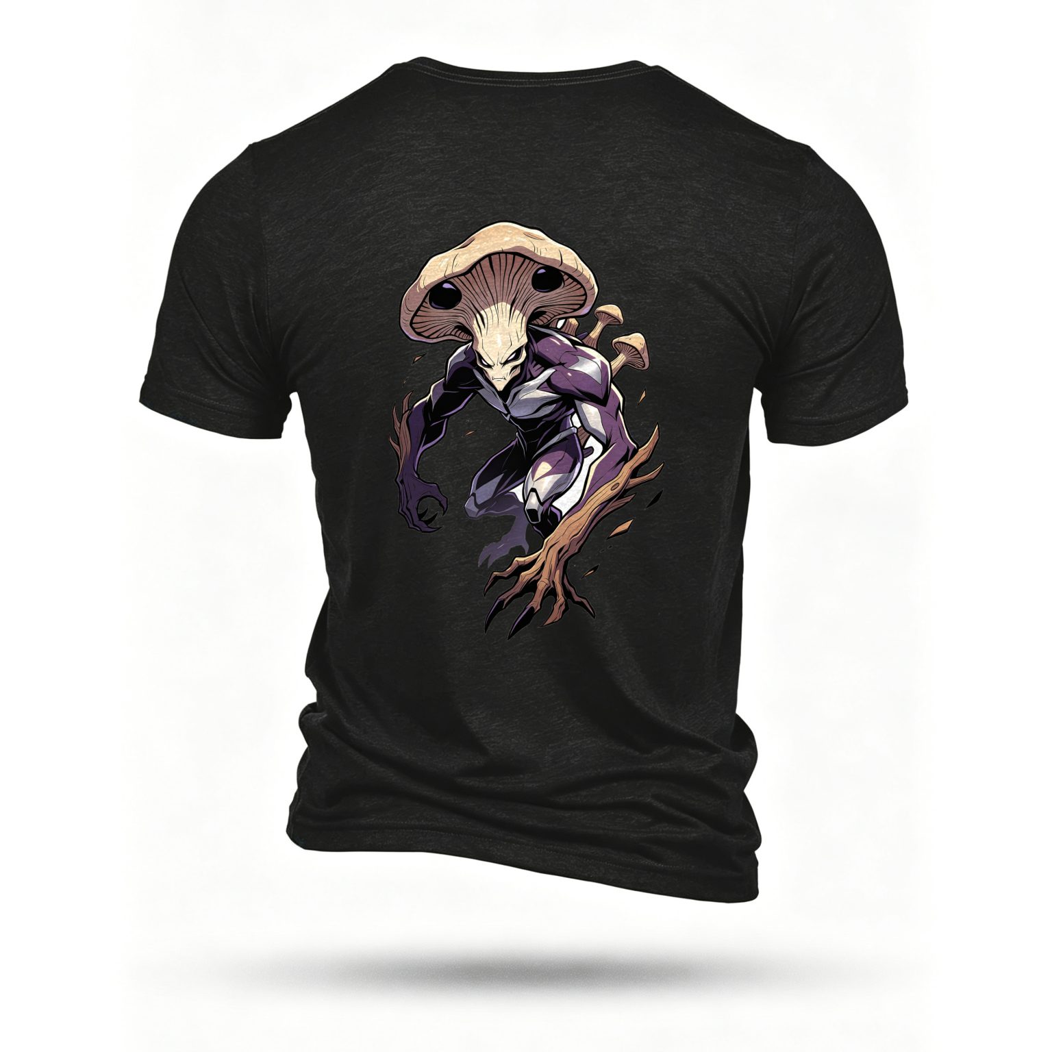 Black T-shirt, back print