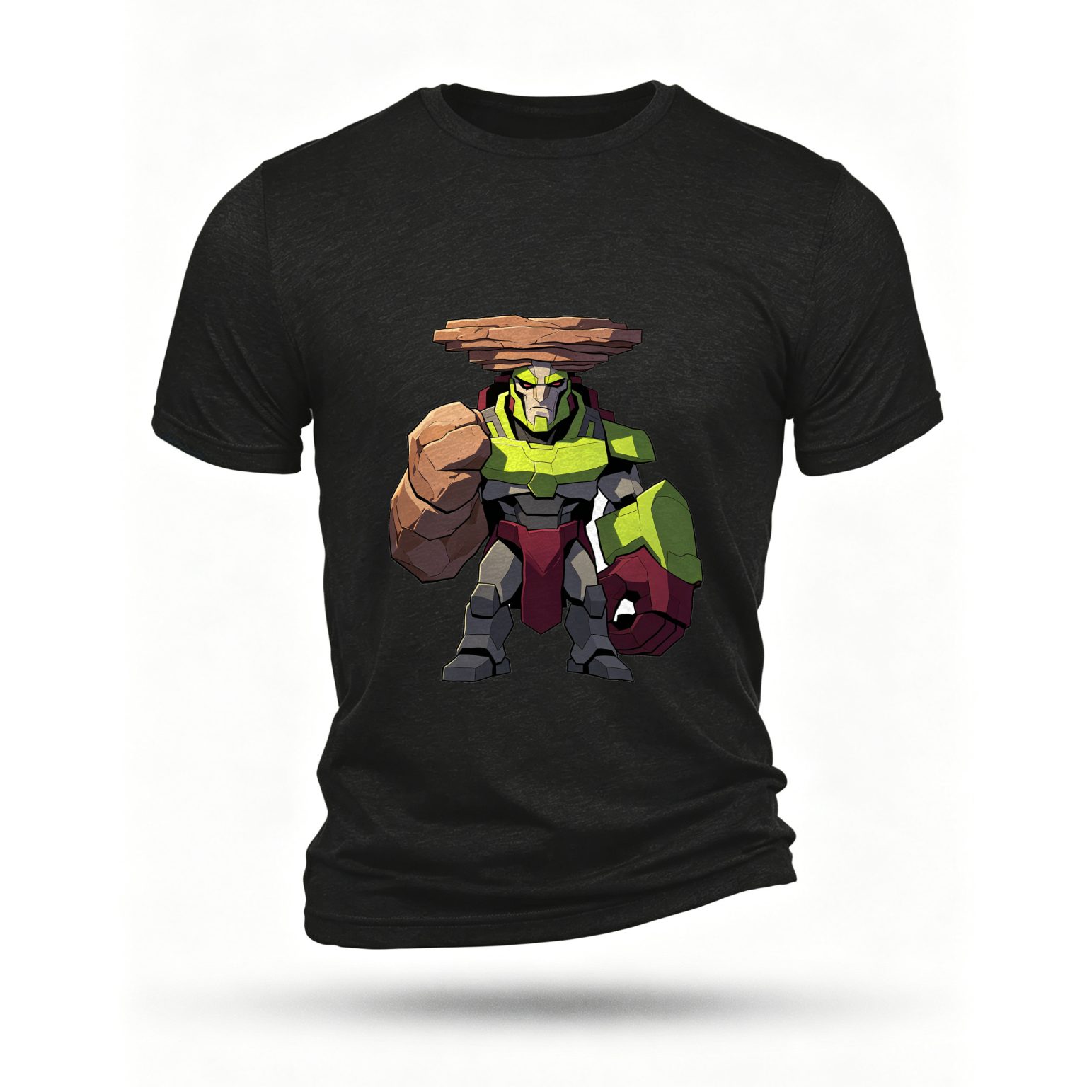 Black T-shirt, front print