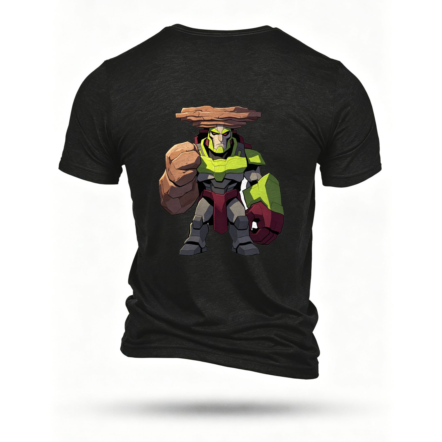 Black T-shirt, back print