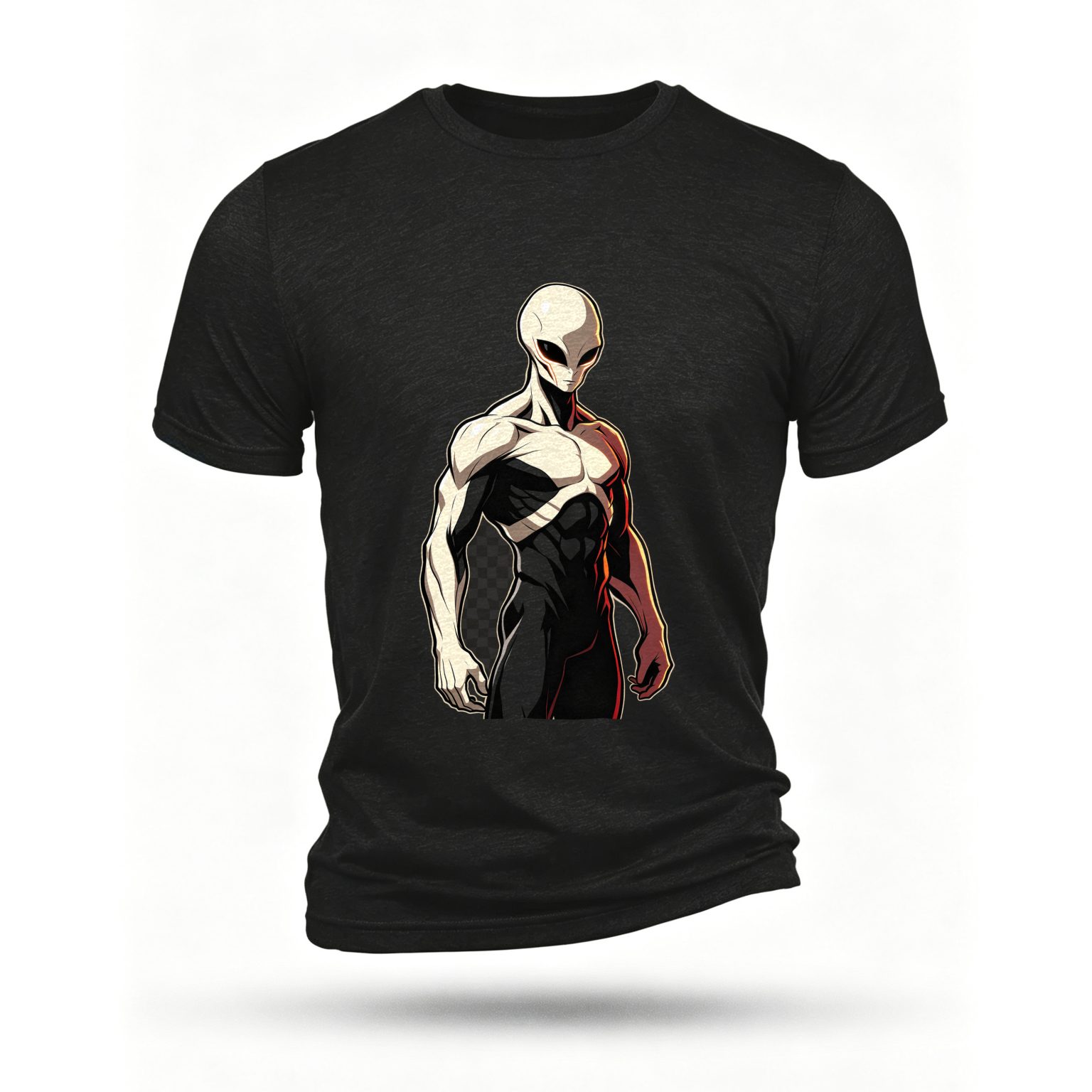 Black T-shirt, front print