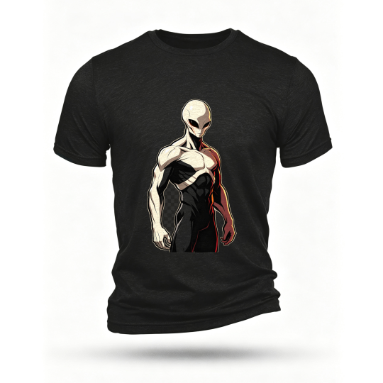 Black T-shirt, front print